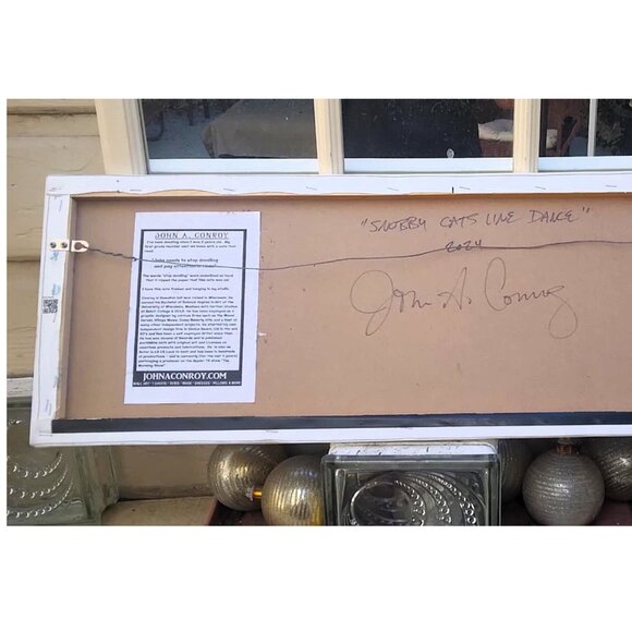 "Snobby Cats Line Dance" CATS, Cotton Giclee canvas wrap Limited Edition - Picture 10 of 10